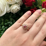 Solaris Red Moissanite Ring