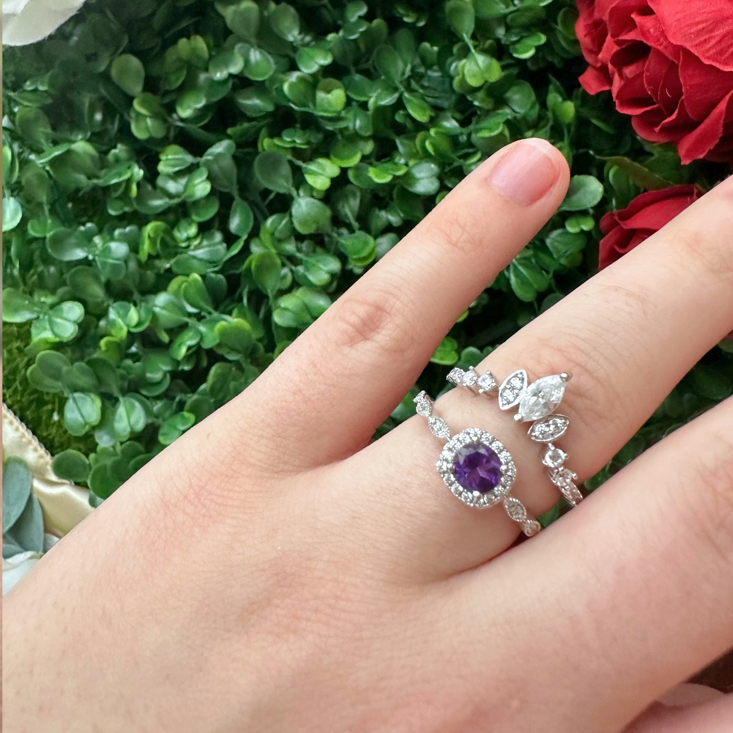 Cosmic Center Amethyst Ring