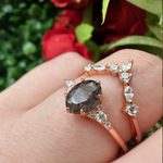 Hybrid Black Rutilated Quartz Ring