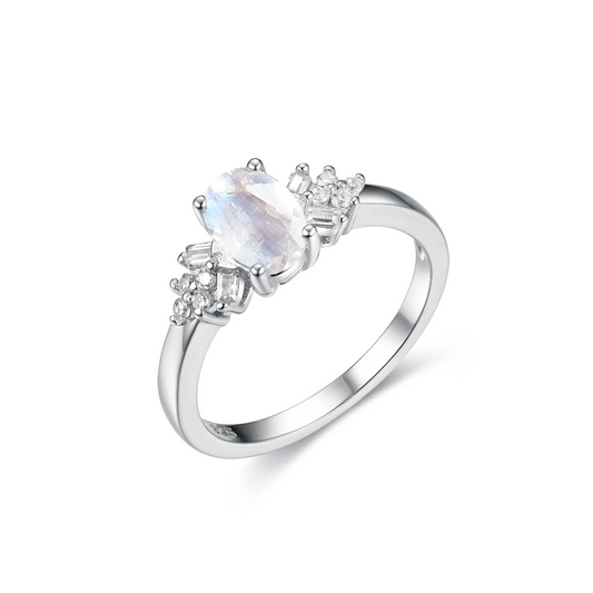 Arctic Frost Moonstone Ring