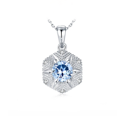 Starburst Blue Topaz Necklace