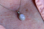 Sunflower Rainbow Moonstone Necklace and Earrings Set