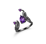 Dragon Heart Adjustable Amethyst Ring