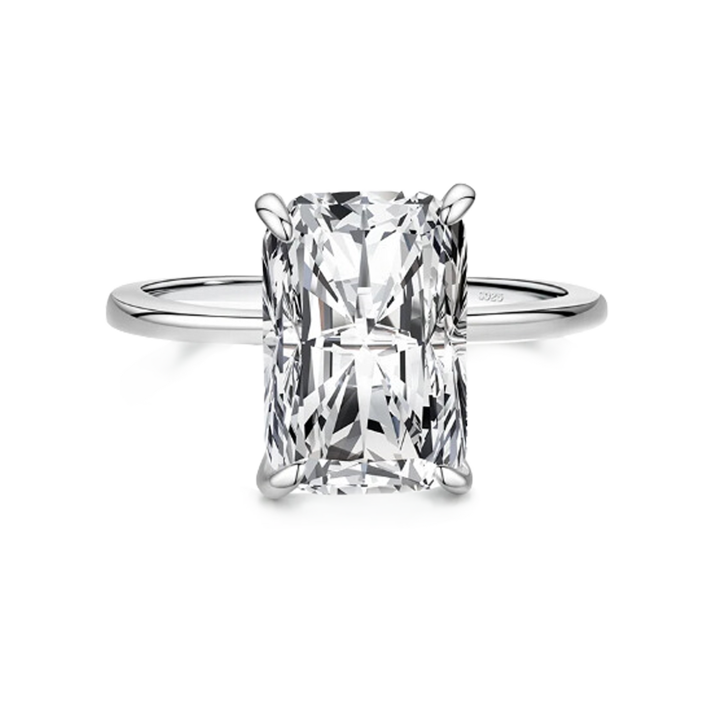 Avalanche Crystal Band Solitaire Ring